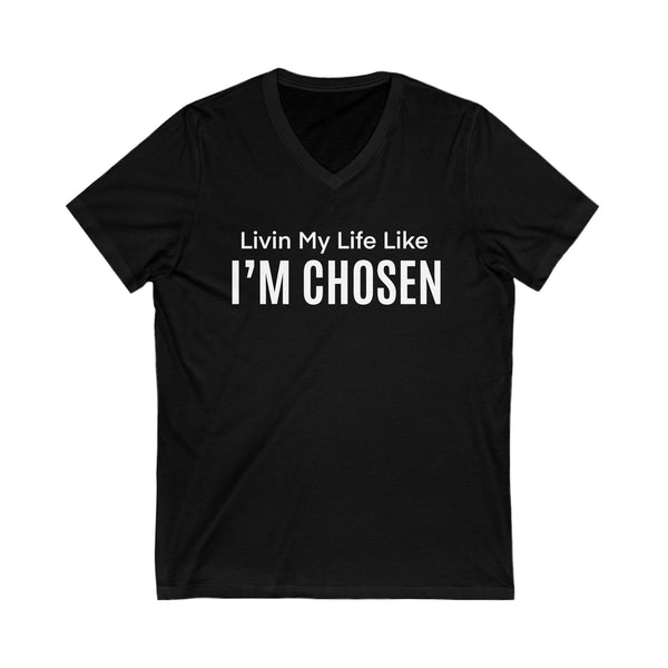 Livin Chosen (White V-Neck - Free Shipping)