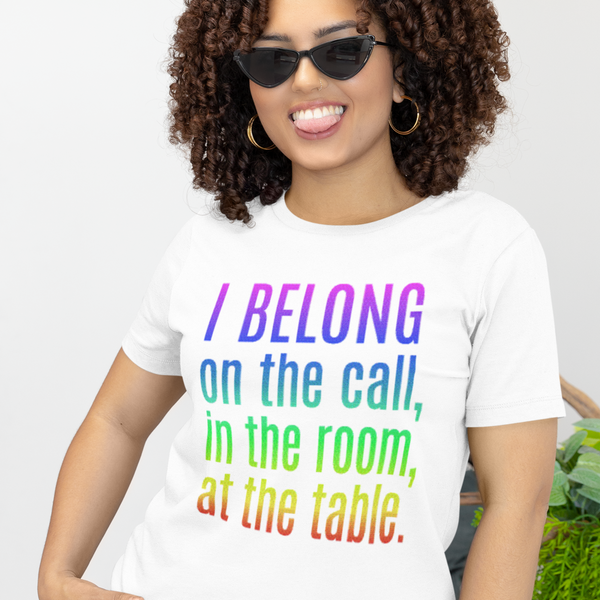 Free Shipping in the US - "I Belong" Jersey Short Sleeve Tee (PRIDE Inspired)